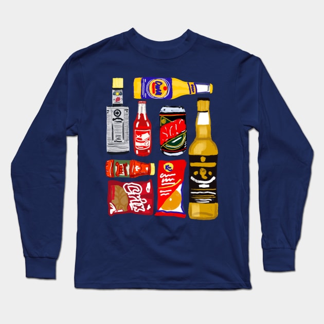 Trini Essentials Long Sleeve T-Shirt by nicholashugginsdesign